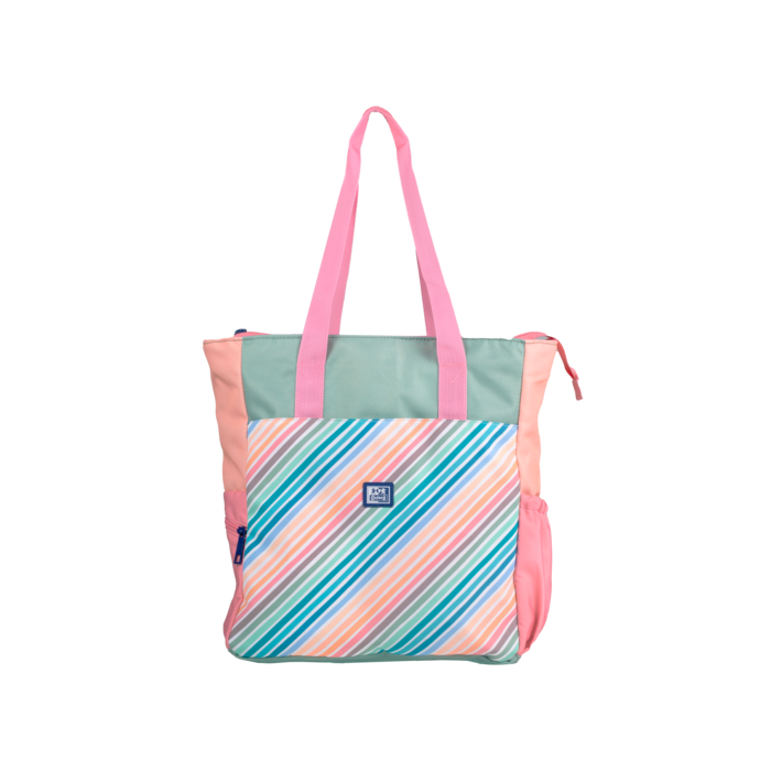 Oxford Tote Bag Convertible 2 en 1 Colorblock - Poliester Reciclado RPET - Capacidad de 30L - Versatil y Ecologico