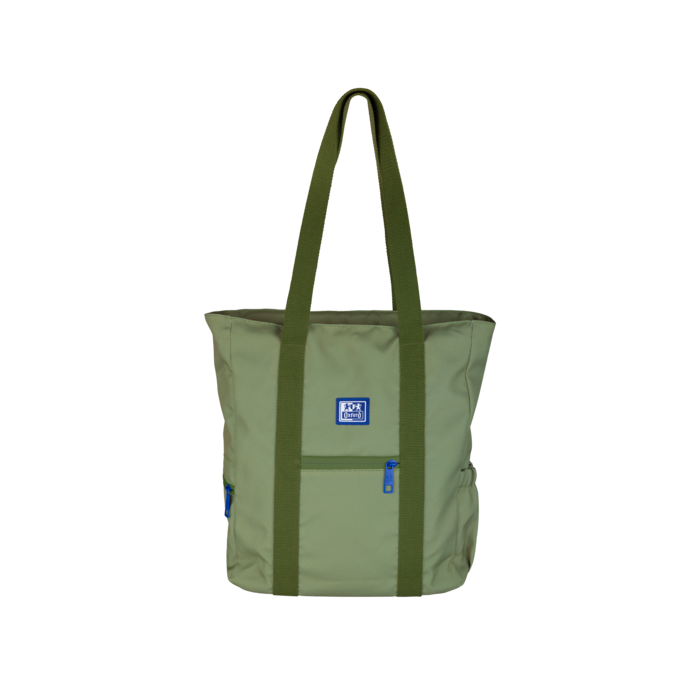 Oxford B-Ready Tote Bag Poliester Reciclado RPET - Asa Larga para Bandolera - Color Verde