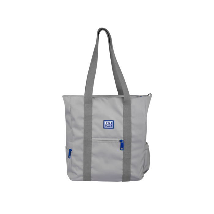 Oxford B-Ready Tote Bag Bolso de Tela Ecologica - Poliester Reciclado RPET - Asa Larga para Bandolera - Color Gris