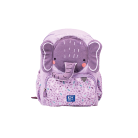 Oxford Kids Mochila Infantil 8.5L Tacto Suave Peluche - Diseño de Ellie Elefante - Ideal para Niños Pequeños - Espaciosa y Comoda - Colores Surtidos