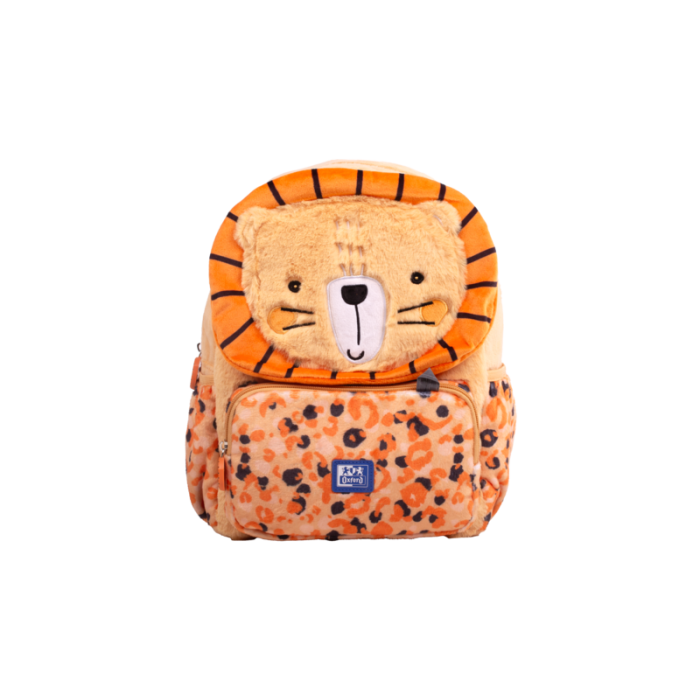 Oxford Kids Mochila Infantil 8.5L Tacto Suave Peluche Surtido Leo Leon - Diseño Adorable de Leon - Tacto Suave y Comodo - Capacidad de 8.5L - Ideal para Niños