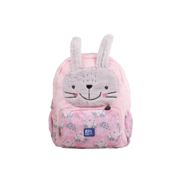 Oxford Kids Mochila Infantil 8.5L Tacto Suave Peluche - Diseño de Conejo Bunbun - Ideal para Niños Pequeños - Espaciosa y Comoda - Colores Surtidos