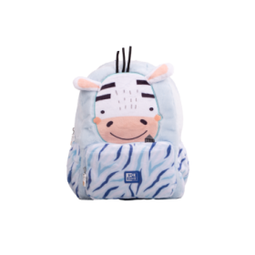 Oxford Kids Mochila Infantil 8.5L Tacto Suave Peluche Surtido Zoe Cebra - Diseño Divertido de Cebra - Tacto Suave de Peluche - Capacidad de 8.5L - Ideal para Niños