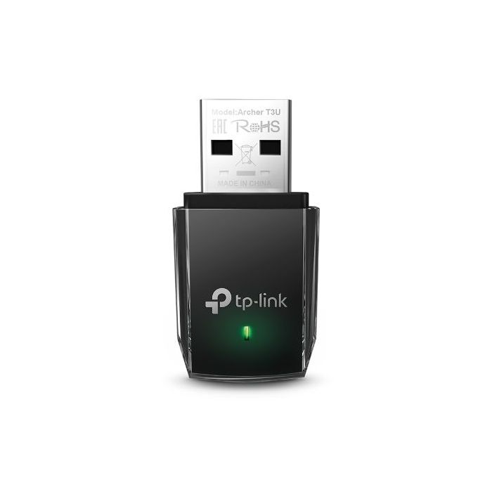 TP-LINK Archer T3U Mini Adaptador USB Inalambrico MU-MIMO AC1300 - Color Negro - Alta Velocidad