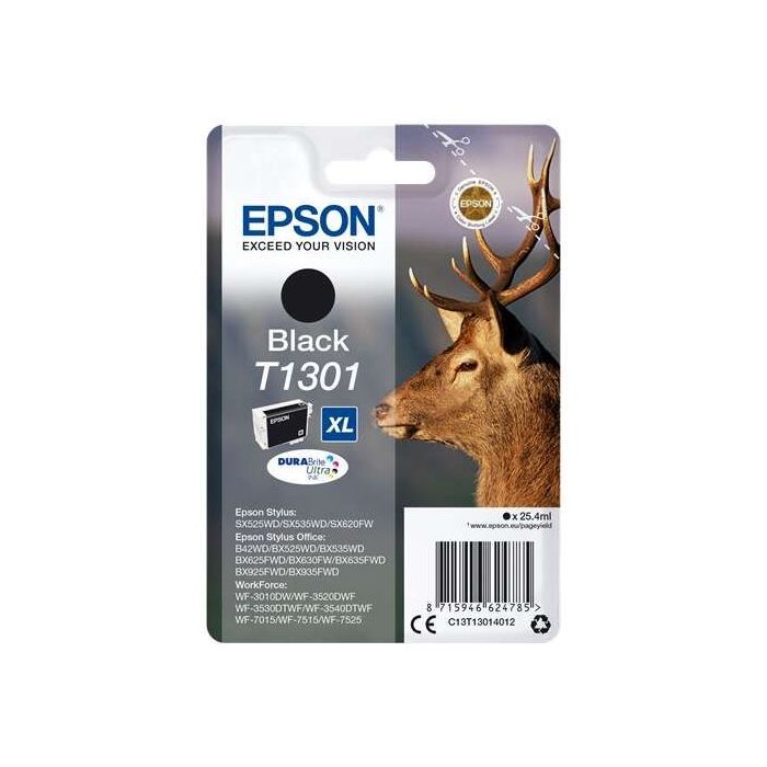 Epson T1301 Negro Cartucho de Tinta Original - C13T13014012