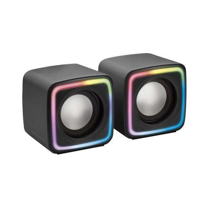 Mars Gaming MSCUBE Altavoces 8W - Iluminacion RGB - Sonido DSP - USB, Entrada Jack 3.5mm - Compactos y Ligeros