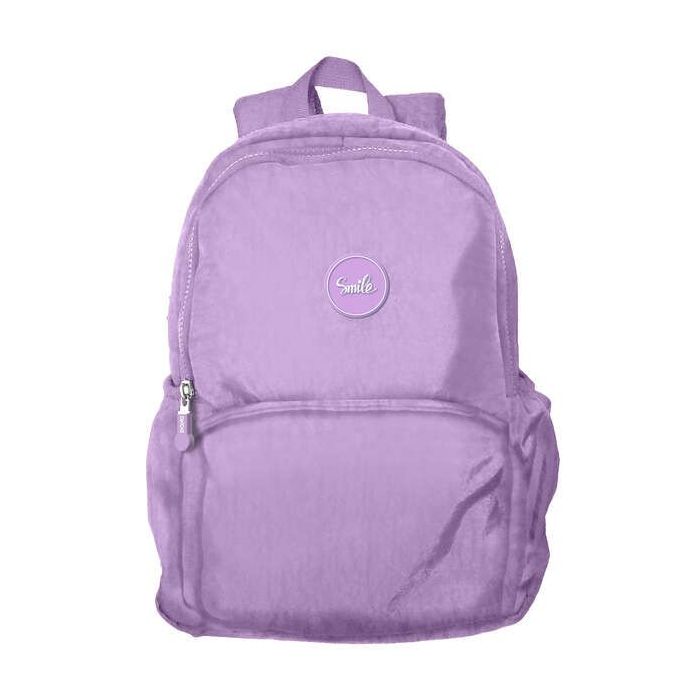 Dohe Serie Pastel Mochila Escolar Mediana - 2 Compartimentos - Tirantes Reforzados y Ajustables - Asa Superior - Color Morado Pastel