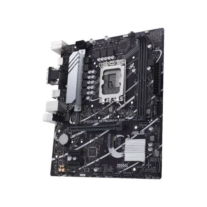 Asus Prime B760M-K D4 Placa Base Intel 1700 2x DDR4 - HDMI, VGA, M.2, PCIe 4.0, 4x Sata III, USB 3.2, Aura Sync, MicroATX