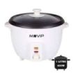 Muvip Arrocera - Capacidad 1 Litro - Potencia 400W - Sistema de Coccion y Calentamiento - Recipiente Interior Antiadherente - Tapa de Cristal - Accesorios Incluidos - Color Blanco