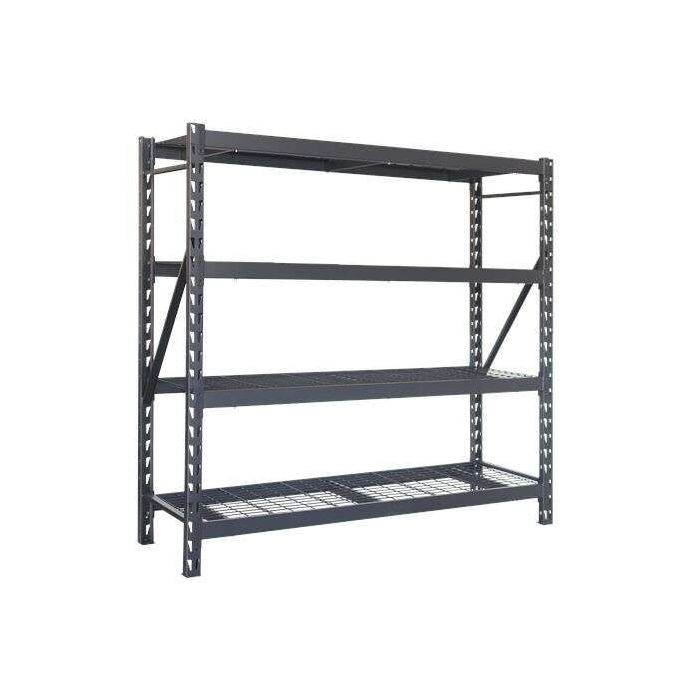 Blim Estanteria Metalica Ajustable - Dimensiones 195x183x61mm - Soporte 700kg por Balda - Facil Montaje - Recubrimiento Polvo Negro - Color Negro