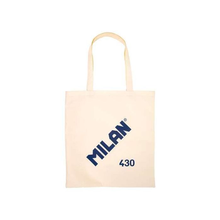 Milan Serie 1918 Tote Bag Bolsa de Tela - Tamaño  50x38x41cm - Asa Larga 27cm - Tejido 'ripstop' - Color Beige