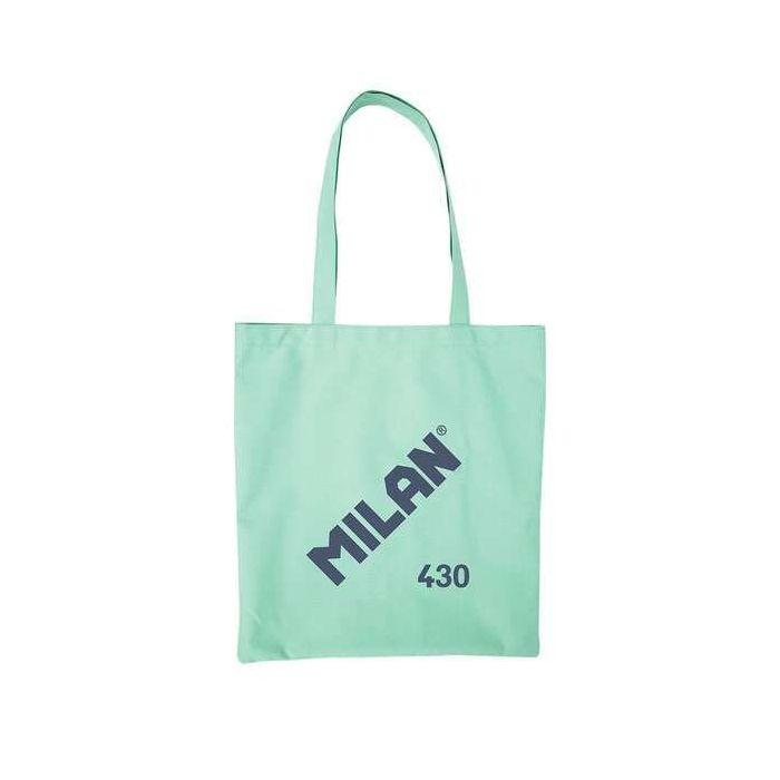 Milan Serie 1918 Tote Bag Bolsa de Tela - Tamaño  50x38x41cm - Asa Larga 27cm - Tejido 'ripstop' - Color Verde