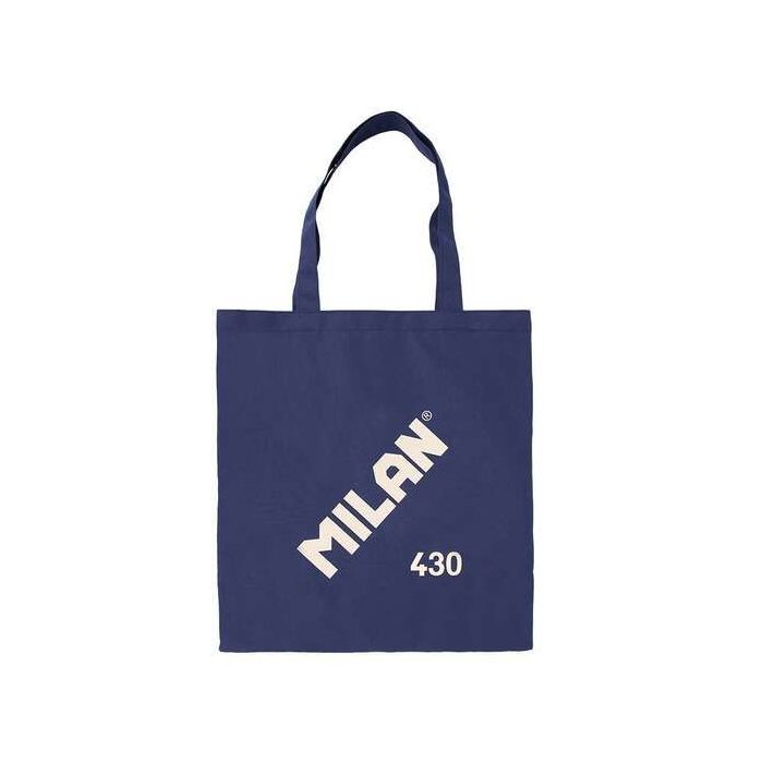 Milan Serie 1918 Tote Bag Bolsa de Tela - Tamaño  50x38x41cm - Asa Larga 27cm - Tejido 'ripstop' - Color Azul Oscuro