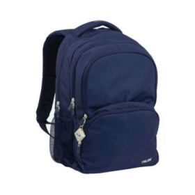 Milan Serie 1918 Mochila Escolar 25L - 3 Bolsillos Delanteros + 2 Bolsillos Laterales - Asas Regulables y Acolchadas - Tamaño 46,5x30x17cm - Color Azul Oscuro