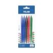 Milan P1 Touch Pack de 5 Boligrafos de Bola Retractiles - Punta Redonda 1mm - Tinta con Base de Aceite - Escritura Suave - 1.200m de Escritura - Color Azul x2, Negro, Rojo y Verde
