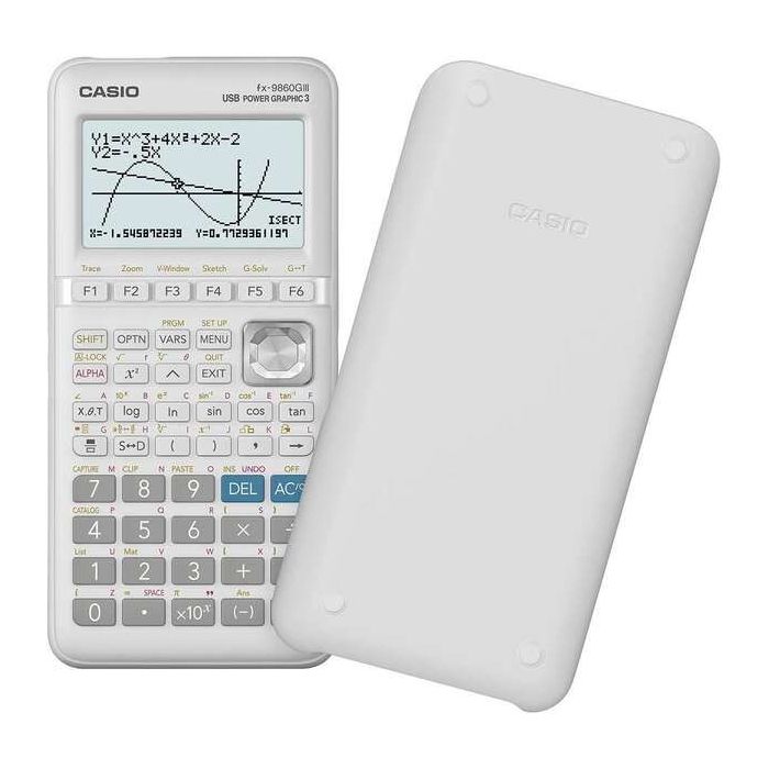 Casio FX-9860GIII Calculadora Cientifica Grafica - Pantalla de 8 Lineas - Graficas Simultaneas de Distintas Funciones - Calculo Financiero Avanzado - - Alimentacion con Pilas