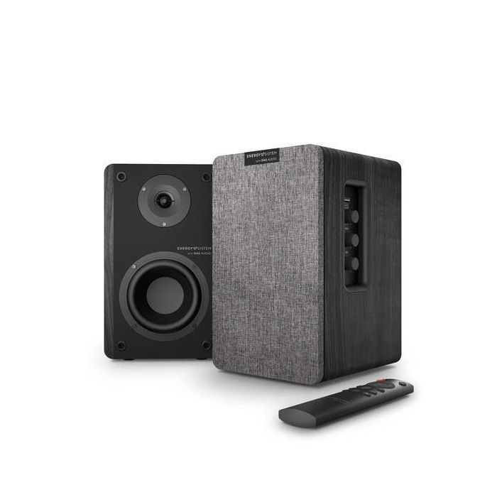 Energy Sistem Studio Monitor 4 Hi Fi Altavoces Activos de Estanteria - Entrada Doble RCA - Color Negro