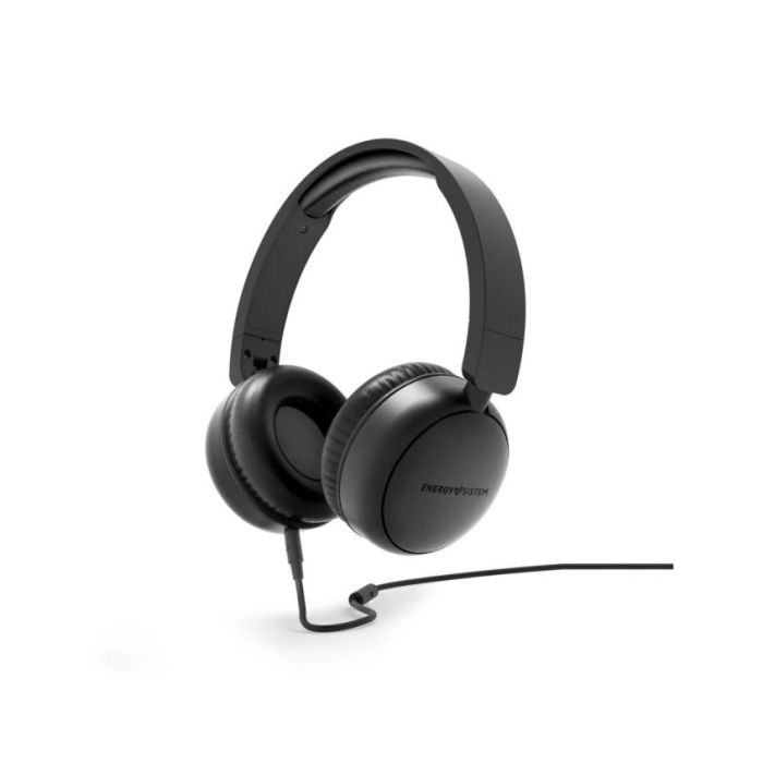 Energy Sistem Auriculares de Diadema - Plastico 100% Reciclado - Cable Extraible - Microfono - Asistente de Voz - Color Negro