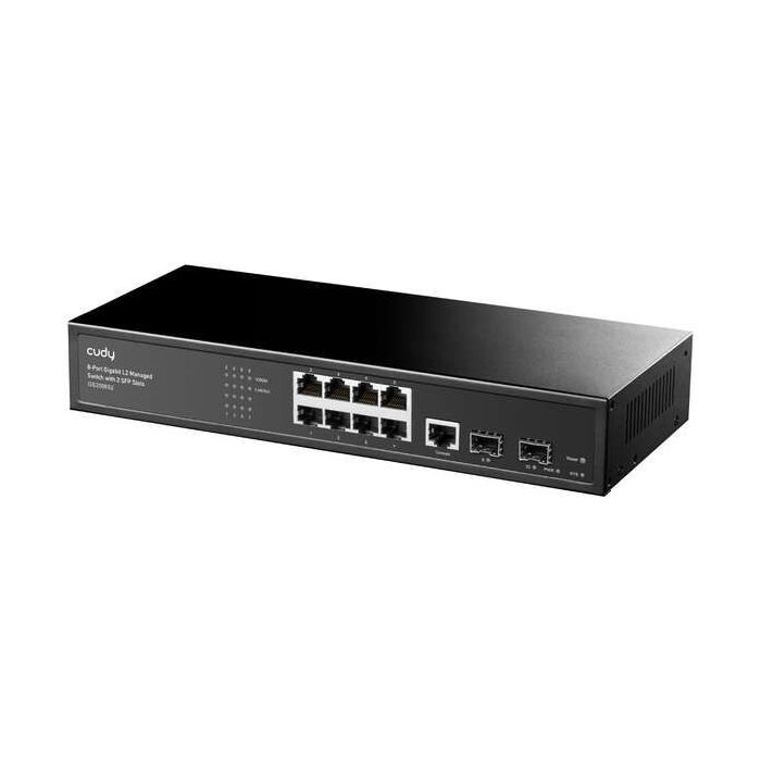 Cudy GS2008S2 Switch Administrado L2 Gigabit de 8 Puertos con 2 Puertos Gigabit SFP
