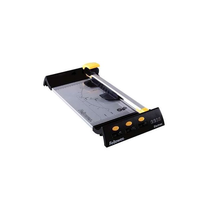 Fellowes Cizalla para Oficina - Longitud de Corte 320mm - Capacidad de Corte 10 Hojas - Mecanismo de Corte Seguro - Cabezal Bi-Direccional - Posicion de Bloqueo Del Cabezal - Departamento para Cuchillas de Repuesto