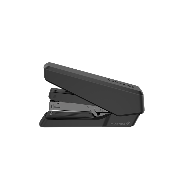 Fellowes Grapadora de Carga Completa para 40 Hojas - Proteccion Antibacteriana Microban - Diseño Duradero y Libre de Atascos - Opcion de Clavado a Tableros de Anuncios - Visor de Grapas