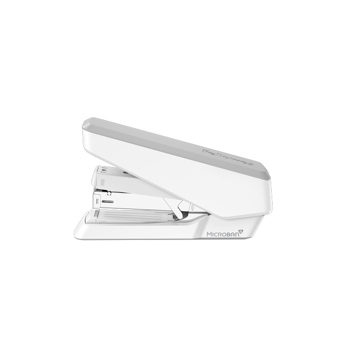 Fellowes Grapadora de Carga Completa para 40 Hojas - Diseño Duradero y Libre de Atascos - Proteccion Antibacteriana Microban - Opcion de Clavado a Tableros de Anuncios