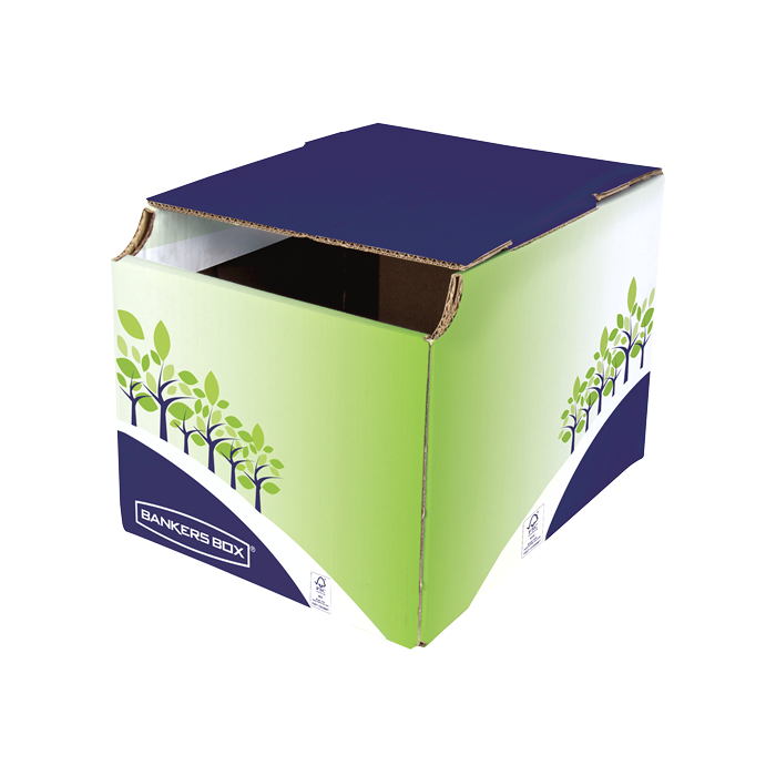 Bankers Box Papelera de Sobremesa en Carton Onda B - Capacidad 16 Litros - Certificacion FSC - Ideal para Reciclado de Papel