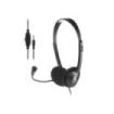 NGS Auriculares con Cable para Portatil - Microfono Ajustable - Diadema Ajustable - Control de Volumen - Conexion de Audio de 3.5mm - Color Negro