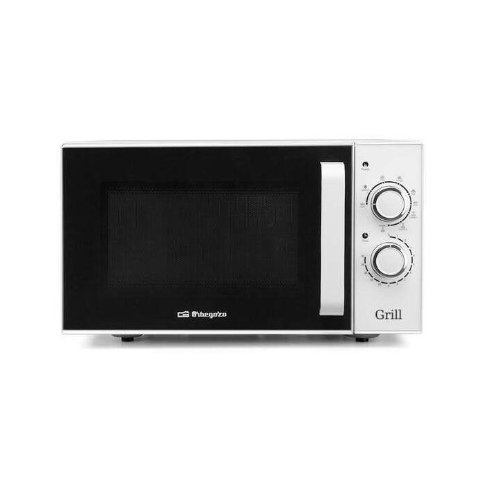 Orbegozo MIG 2531 Microondas de Acero Inoxidable Potencia de 900W - Grill de 1000W - Capacidad de 25L Funcion de Descongelacion y 3 Funciones Combinadas - Cocina Rapida y Eficaz en un Solo Aparato