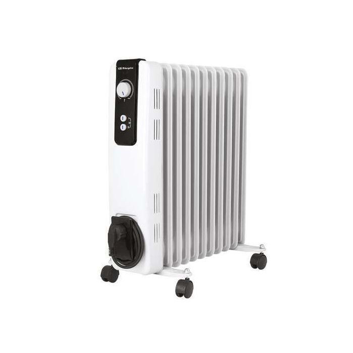 Orbegozo RH-2500 Radiador de Aceite Compacto y Potente - Potencia de 2500W - Elementos de Alta Inercia Termica - Termostato Regulable - Seguro y Silencioso