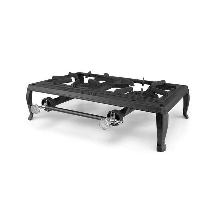 Orbegozo FO 6200 Hornillo a Gas Portatil - Potente y Resistente para Uso Exterior - Parrilla de Hierro Fundido - Seguro y Practico - 7kW de Potencia