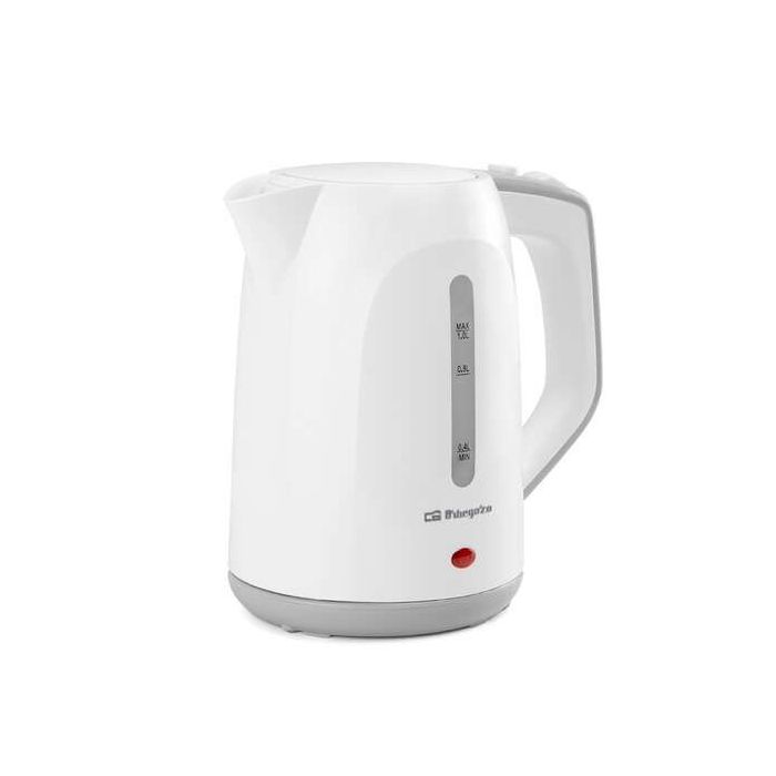 Orbegozo KT 5011 Hervidor de Agua Rapido y Seguro - Potencia 1100W - Capacidad 1L - Asa de Tacto Frio - Resistencia Oculta - Base Giratoria 360°