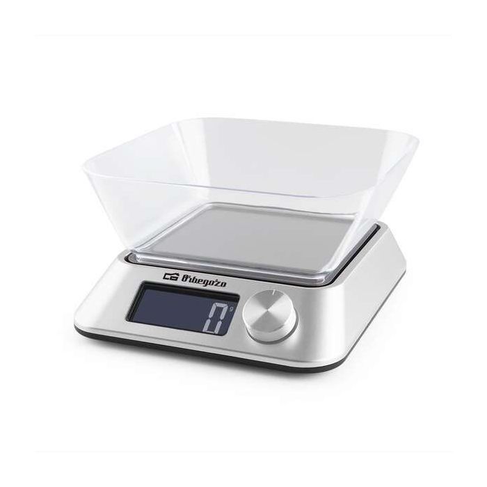 Orbegozo PC 1030 Bascula de Cocina Digital - Precision y Versatilidad en tus Recetas - Pantalla LCD Retroiluminada - Funcion Tara - BOL Transparente - Capacidad Maxima 5 Kg