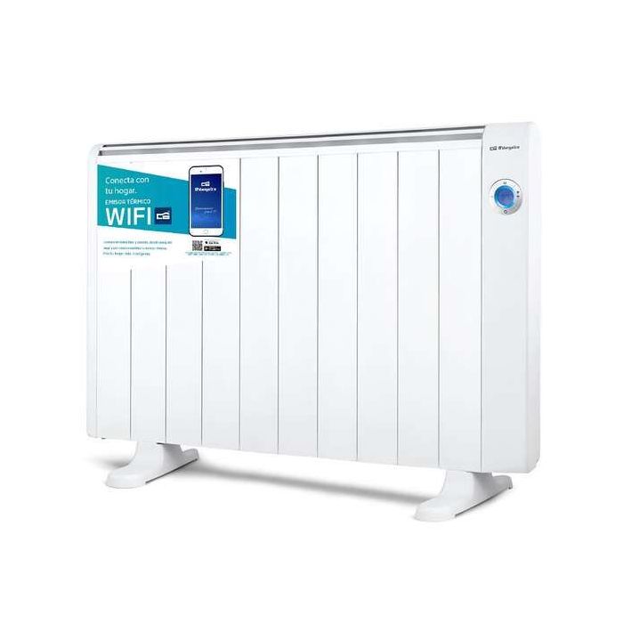 Orbegozo RRW-1800 Emisor Termico Wifi RealWarm Elements - Control por Voz con Google Assistant y Alexa - Programacion Diaria y Semanal - Funcion Deteccion de Ventanas Abiertas - Display Digital LCD