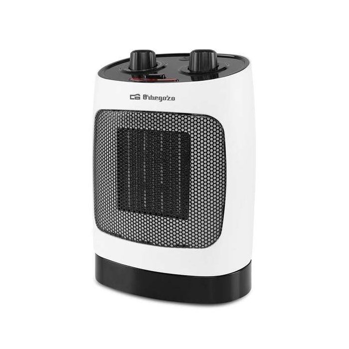 Orbegozo CR 5032 Calefactor Ceramico Compacto - Potencia 2000W - Movimiento Oscilante - 3 Modos de Funcionamiento - Proteccion Antivuelco y Sobrecalentamiento - Termostato Regulable