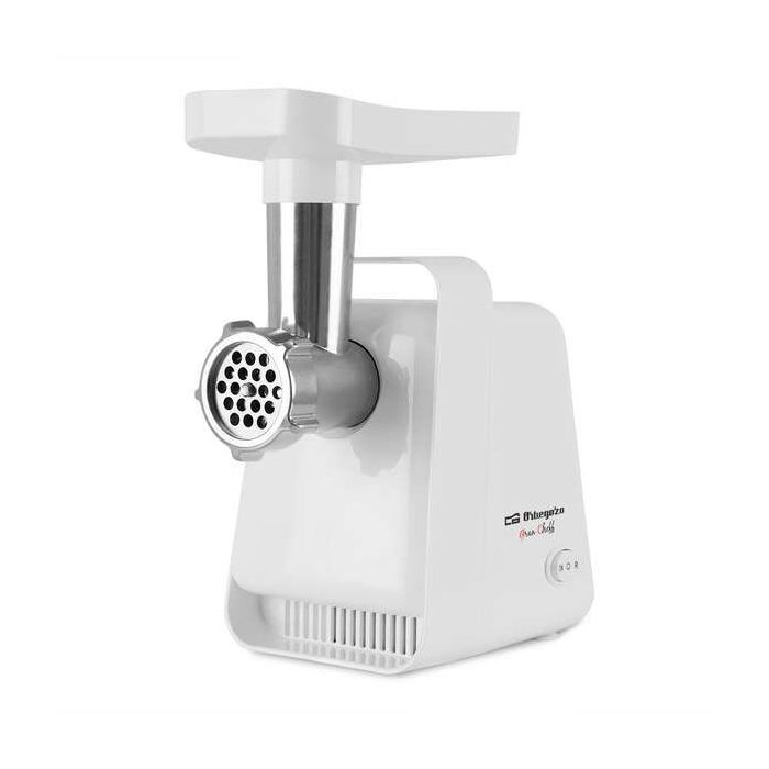 Orbegozo MP 2000 Picadora de Carne Eficiente - Potente Motor de 600W - Facil de Limpiar y Desmontar - Incluye Accesorios para Salchichas y Kibbe - Boton de Marcha/Parada - Estable y Segura