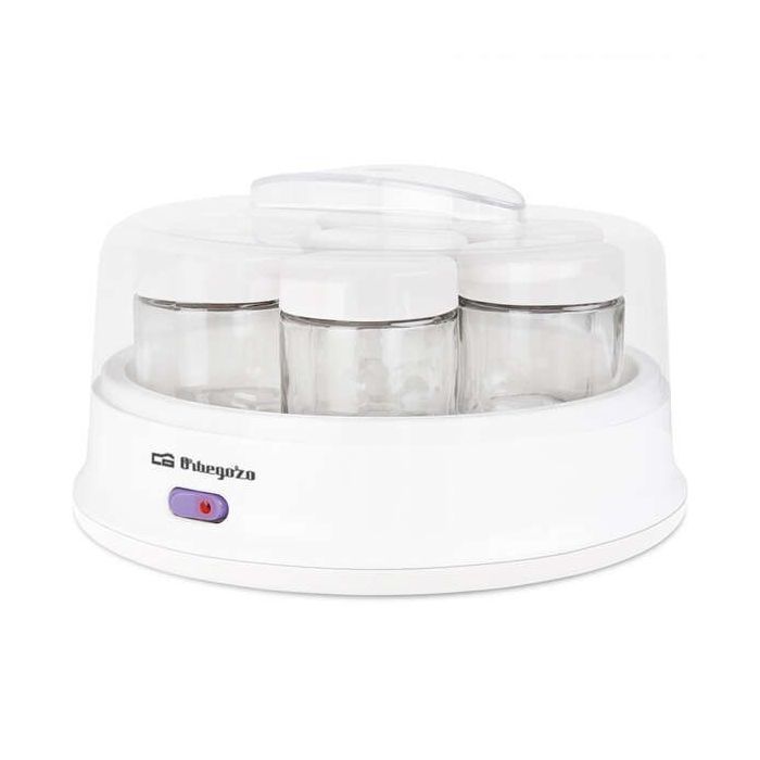Orbegozo YU 2350 Yogurtera Casera - Prepara Yogures Cremosos y Naturales en Casa - 7 Vasos de Cristal de 200ml - Temperatura Constante - Facil Limpieza - Regala Salud a tus Amigos