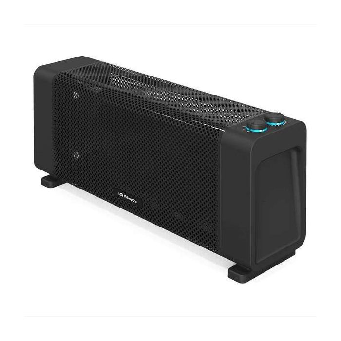 Orbegozo RMB 1500 Radiador de Mica Negro - Potente y Seguro - Conveccion Rapida - Termostato Regulable - Diseño Compacto - Proteccion Antivuelco - Piloto Luminoso
