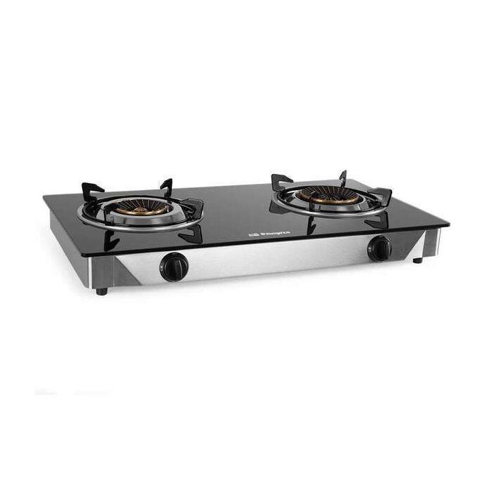Orbegozo FO 2720 Hornillo a Gas Elegance - Encendido Piezoelectrico - Quemadores de Triple Corona - Seguridad Ffd - Diseño Resistente y Elegante