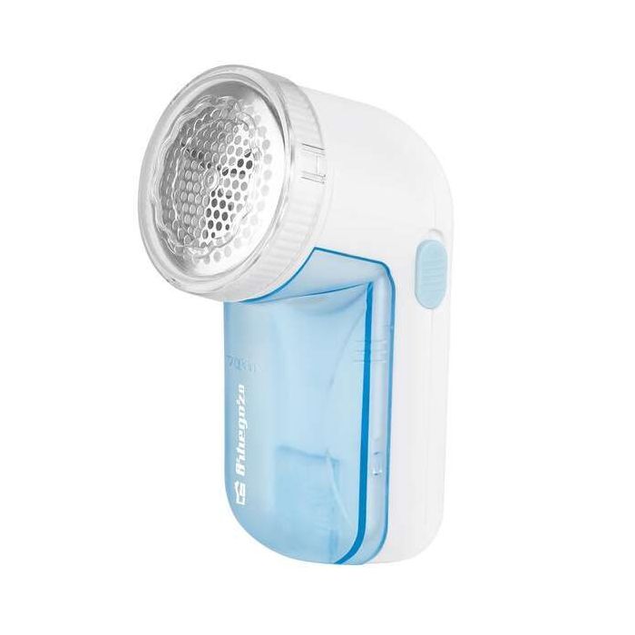 Orbegozo QP 6400 Quita Pelusas Compacto - Seguro - Eficiente - Acero Inoxidable - Recipiente Desmontable - Diametro 5cm - Pilas Aa - Ergonomico - Incluye Escobilla - Practico - Manten tu Ropa Impecable