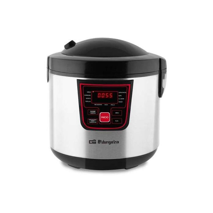 Orbegozo MCP 6000 Cocina Programable - Disfruta de Recetas Profesionales en Casa con Esta Maquina Versatil y Facil de Usar - 11 Programas Preinstalados - Acabado Inoxidable - Cubeta Antiadherente