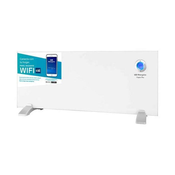 Orbegozo REW 2000 Panel Radiante Wi-Fi Inteligente - Control por Voz - Deteccion de Ventanas Abiertas - Programacion Diaria y Semanal - Seguridad Infantil - Display Digital LCD