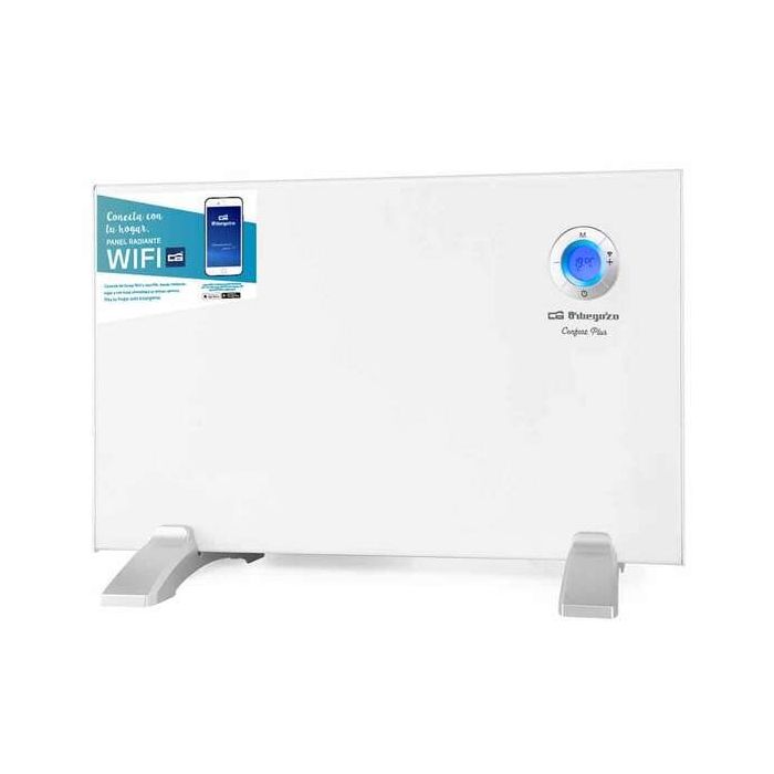 Orbegozo REW 1000 Panel Radiante Wi-Fi Inteligente - Control por Voz - Programacion Diaria y Semanal - Deteccion de Ventanas Abiertas - Seguridad Infantil - Display Digital LCD