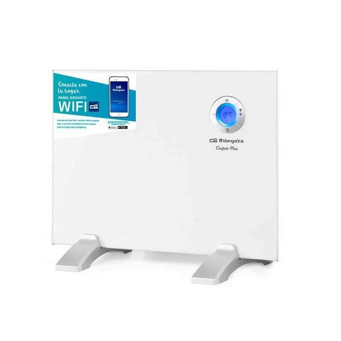 Orbegozo REW 500 Panel Radiante Wi-Fi - Control por Voz - Programacion Diaria y Semanal - Deteccion de Ventanas Abiertas - Seguridad Infantil - Display Digital LCD