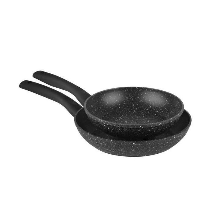 Orbegozo Pack 2 Sartenes Aluminio Forjado - Alta Calidad y Resistencia - Superficie Antiadherente - Ideal para Sorprender con Nuevas Recetas