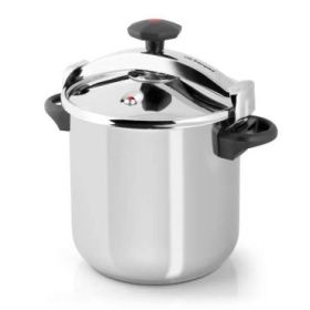 Orbegozo HPL 10070 Olla a Presion Clasica - Coccion Perfecta y Segura - Sistema de Cierre Progresivo - Compatible con Todo Tipo de Fuegos - Capacidad de 10 Litros - Acero Inoxidable 18/10
