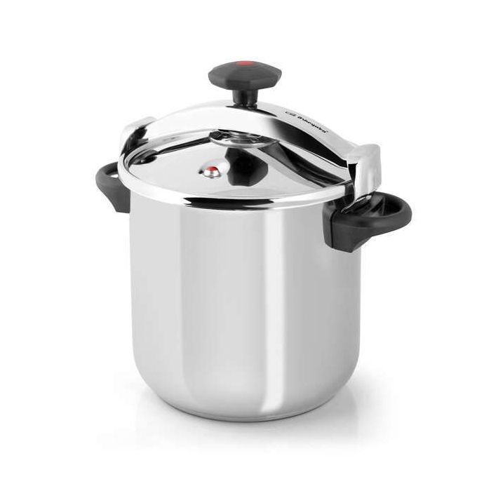 Orbegozo HPL 10070 Olla a Presion Clasica - Coccion Perfecta y Segura - Sistema de Cierre Progresivo - Compatible con Todo Tipo de Fuegos - Capacidad de 10 Litros - Acero Inoxidable 18/10