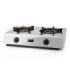 Orbegozo FO 2710 Hornillo a Gas - Eficiente y Seguro - 2 Quemadores de Triple Corona - Encendido Piezoelectrico - Acero Inoxidable - Gas Butano/Propano