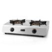 Orbegozo FO 2710 Hornillo a Gas - Eficiente y Seguro - 2 Quemadores de Triple Corona - Encendido Piezoelectrico - Acero Inoxidable - Gas Butano/Propano