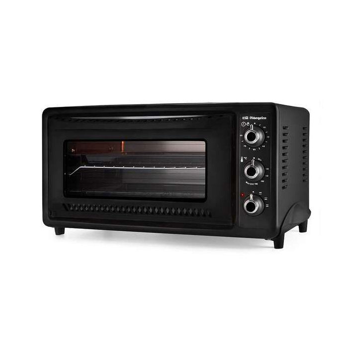 Orbegozo HO 392 Horno Electrico de Sobremesa - Tecnologia para Cocinar Rapido y Limpio - Temporizador hasta 90 Minutos - Capacidad 39L - Negro Rustico Elegante